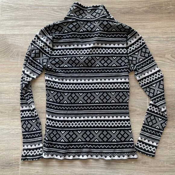 LRL Ralph Lauren Active Allover Print Thermal Top Women's Petite Small Ski Lodge - Picture 8 of 8